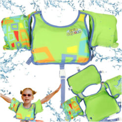 AQUASTAR Zelená plavecká vesta s rukávmi  Tuning.Cool