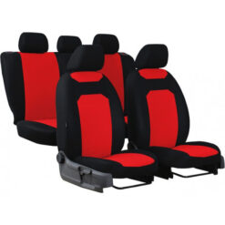 Autopoťahy CARO (pre väčšie sedadlá) červeno-čierne (frote-textil) Pok-ter Tuning.Cool