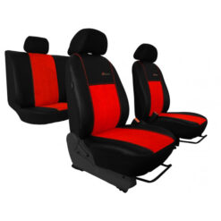 Autopoťahy Exclusive Alcantara tehlovo červeno-čierne (Alcantara-koža) Pok-ter Tuning.Cool