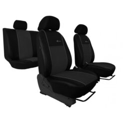 Autopoťahy Exclusive Alcantara tmavo šedo-čierne (Alcantara-koža) Pok-ter Tuning.Cool