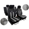 Autopoťahy GT slabo šedo-čierne (Alcantara-koža) Pok-ter Tuning.Cool