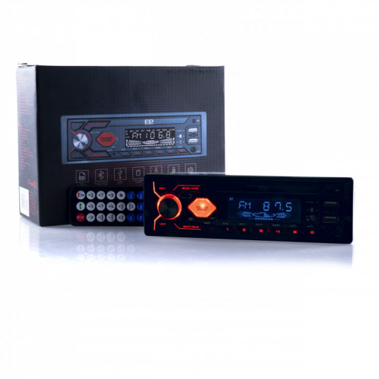 Autorádio 1 din usb micro sd bt - červené Einparts Tuning.Cool