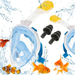 Celá skladacia maska so šnorchlom S/M modrá  Tuning.Cool