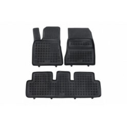 Gumené rohože Tesla MODEL 3 verzia s tepelným čerpadlom (od 2021) so zvýš. okrajom REZAW Plast Tuning.Cool