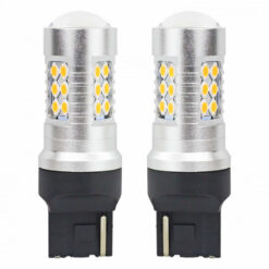 LED žiarovky CANBUS 3030 24SMD T20 7440 WY21W  Oranžová 12V/24V   2ks Amio Tuning.Cool