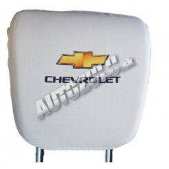 Poťah na hlavovú opierku-biela Chevrolet 2 ks AutoZulu Tuning.Cool