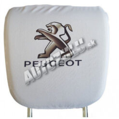 Poťah na hlavovú opierku-biela Peugeot 2 ks AutoZulu Tuning.Cool