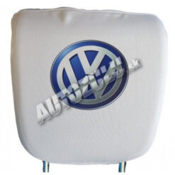 Poťah na hlavovú opierku-biela Volkswagen 2 ks AutoZulu Tuning.Cool