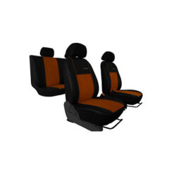 Poťahy pre PEUGEOT 5008 7x1 I (2009-2016) Exclusive Alcantara (Alcantara-koža) hnedé (vyp) Pok-ter Tuning.Cool