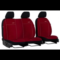 Poťahy pre TOYOTA Proace city 2+1 (od 2018) Comfort (Alcantara) červené (vyp) Pok-ter Tuning.Cool