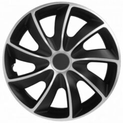 Puklice 16 palcové strieborno-čierne  Tuning.Cool