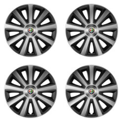 Puklice pre Alfa Romeo 14 Aviator carbon silver&black Versaco Tuning.Cool