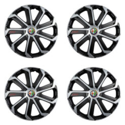 Puklice pre Alfa Romeo 15 Evo black&silver Versaco Tuning.Cool