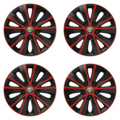 Puklice pre Alfa Romeo 15 RAPIDE red and black Versaco Tuning.Cool