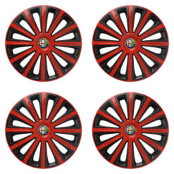 Puklice pre Alfa Romeo 15 TREND red and black Versaco Tuning.Cool