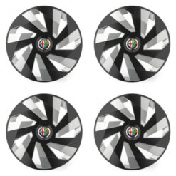 Puklice pre Alfa Romeo 16 Vector RC black and silver Versaco Tuning.Cool