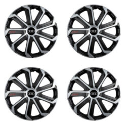 Puklice pre Audi 15 Evo black&silver Versaco Tuning.Cool