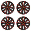 Puklice pre Chevrolet 14 RAPIDE red and black Versaco Tuning.Cool