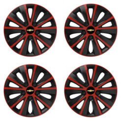 Puklice pre Chevrolet 14 RAPIDE red and black Versaco Tuning.Cool