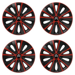 Puklice pre Citroen 14 RAPIDE red and black Versaco Tuning.Cool