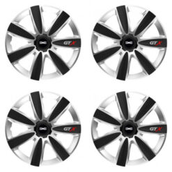 Puklice pre Dacia (nové logo) 14 GTX CARBON silver/black Versaco Tuning.Cool