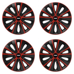 Puklice pre Dacia (nové logo) 14 RAPIDE red and black Versaco Tuning.Cool