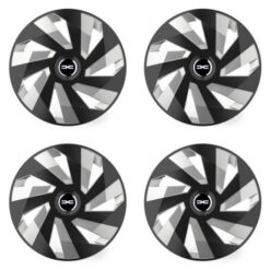 Puklice pre Dacia (nové logo) 15 Vector RC black and silver Versaco Tuning.Cool