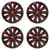 Puklice pre Dacia (staršie logo) 15 RAPIDE red and black Versaco Tuning.Cool