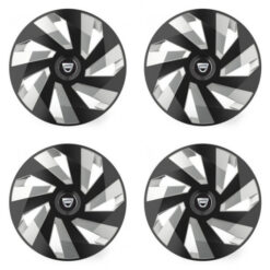 Puklice pre Dacia (staršie logo) 15 Vector RC black and silver Versaco Tuning.Cool