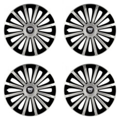 Puklice pre Dacia (staršie logo) 16 TREND silver and black Versaco Tuning.Cool