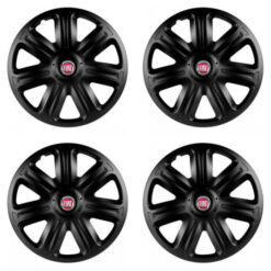 Puklice pre Fiat (červené) 15 COMFORT BLACK Versaco Tuning.Cool