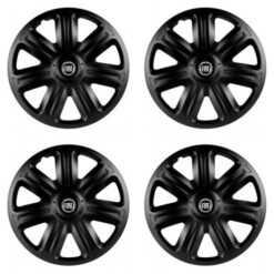 Puklice pre Fiat (čierny) 15 COMFORT BLACK Versaco Tuning.Cool
