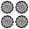 Puklice pre Fiat (čierny) 16 TREND silver and black Versaco Tuning.Cool