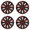 Puklice pre Ford 14 RAPIDE red and black Versaco Tuning.Cool