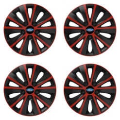 Puklice pre Ford 15 RAPIDE red and black Versaco Tuning.Cool
