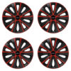 Puklice pre Kia (nové logo) 14 RAPIDE red and black Versaco Tuning.Cool