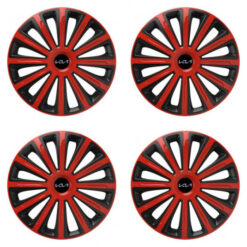Puklice pre Kia (nové logo) 15 TREND red and black Versaco Tuning.Cool