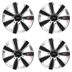 Puklice pre Kia (staršie logo) 15 GTX CARBON silver/black Versaco Tuning.Cool