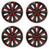 Puklice pre Kia (staršie logo) 15 RAPIDE red and black Versaco Tuning.Cool