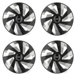 Puklice pre Kia (staršie logo) 16 Vector RC black and silver Versaco Tuning.Cool