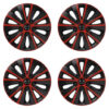 Puklice pre Mazda 14 RAPIDE red and black Versaco Tuning.Cool