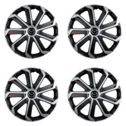 Puklice pre Mazda 15 Evo black&silver Versaco Tuning.Cool