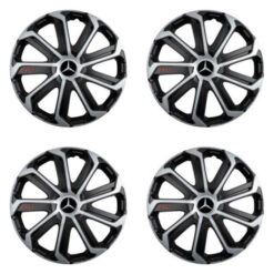 Puklice pre Mercedes 15 Evo black&silver Versaco Tuning.Cool