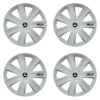 Puklice pre Mitsubishi (strieborné) 14 GTX carbon white Versaco Tuning.Cool
