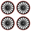 Puklice pre Mitsubishi (strieborné) 15 CRYSTAL RO black Versaco Tuning.Cool