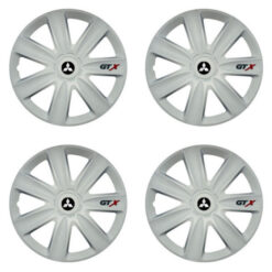 Puklice pre Mitsubishi (strieborné) 15 GTX carbon white Versaco Tuning.Cool
