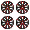Puklice pre Mitsubishi (strieborné) 15 RAPIDE red and black Versaco Tuning.Cool