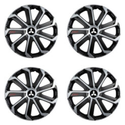 Puklice pre Mitsubishi (strieborné) 16 Evo black&silver Versaco Tuning.Cool