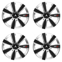 Puklice pre Mitsubishi (strieborné) 16 GTX CARBON silver/black Versaco Tuning.Cool