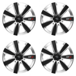 Puklice pre Opel 15 GTX CARBON silver/black Versaco Tuning.Cool